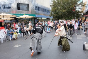 東映太秦映画村の役者らによるSamuraiパフォーマンス