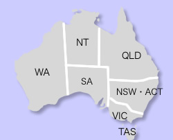 Sister City Map - Australia